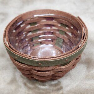 Longaberger 4" Vintage Colorful Round Basket